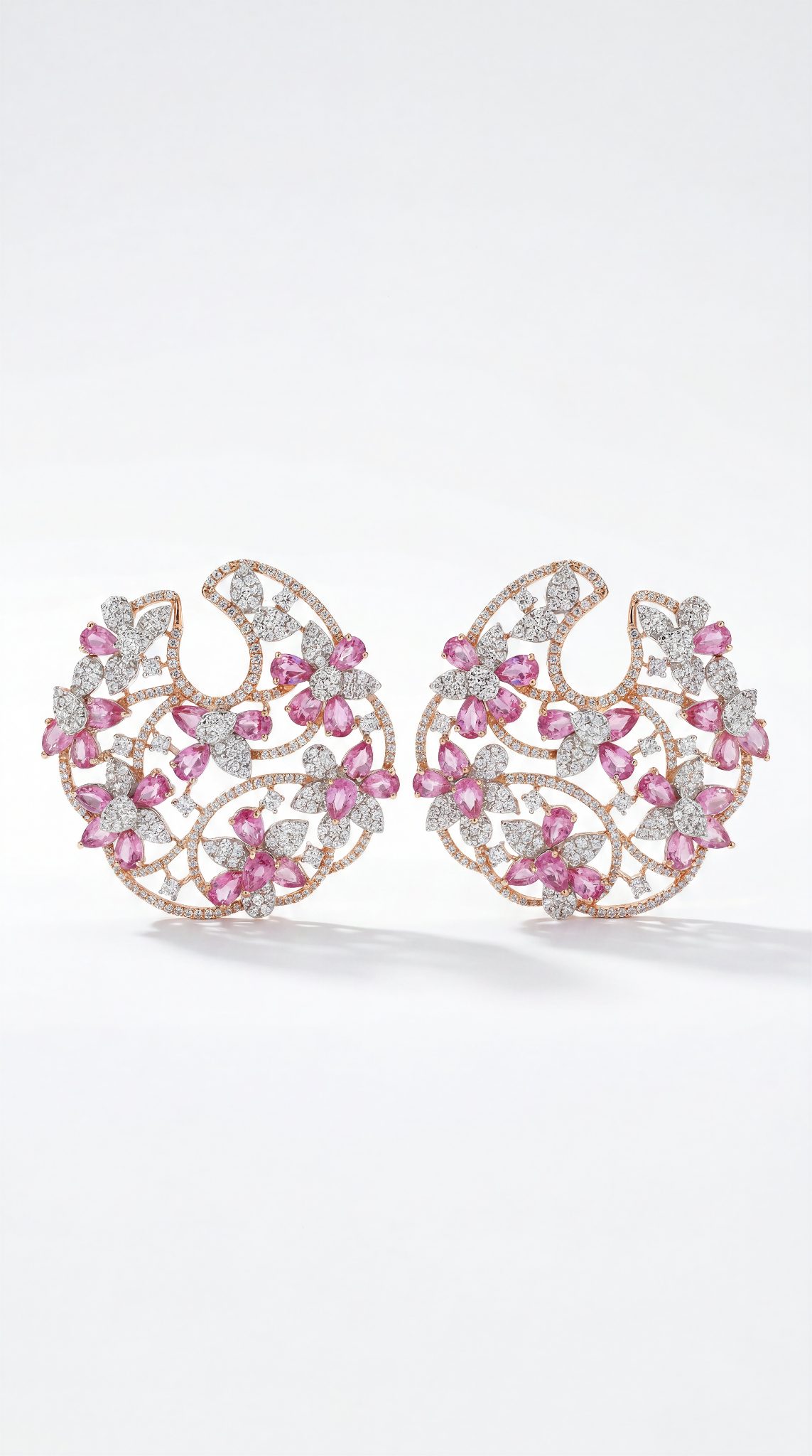 Diamond Flower Earrings